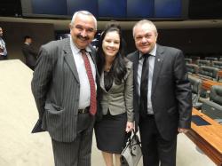 Da esq. para dir.: Dr. Paulo de Castro, Ministra da AGU, Grace Mendonça, Presidente da Anpprev, Antonio Rodrigues